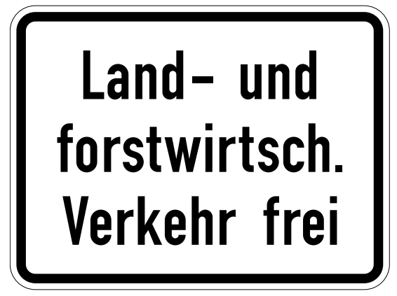 StVO-Verkehrszeichen VZ 1026-38 Land- und forstwirtsch. Verkehr frei | RA1-315x420-A 